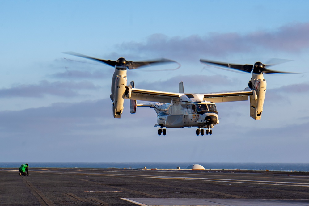 CMV-22B Osprey Lifts Off The Flight Deck