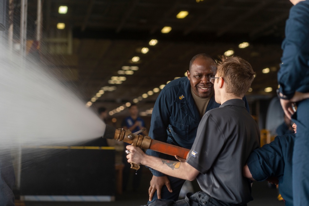 Sailors Participate In Damage Control Rodeo