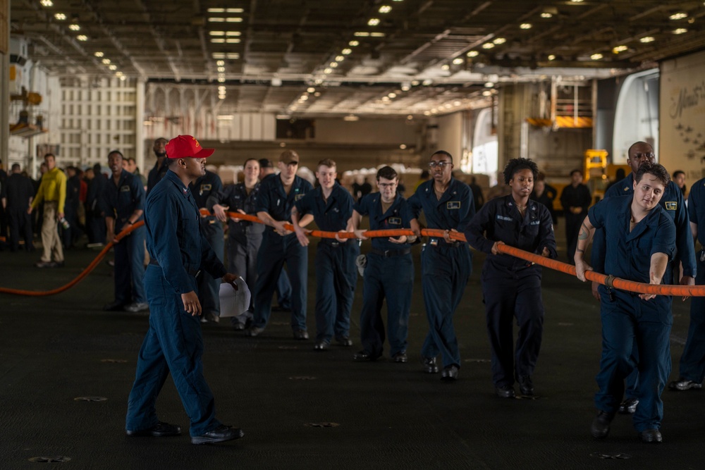 Sailors Participate In Damage Control Rodeo