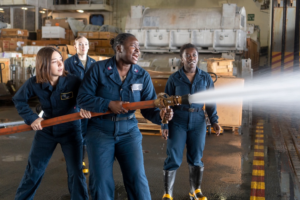 Sailors Participate In Damage Control Rodeo