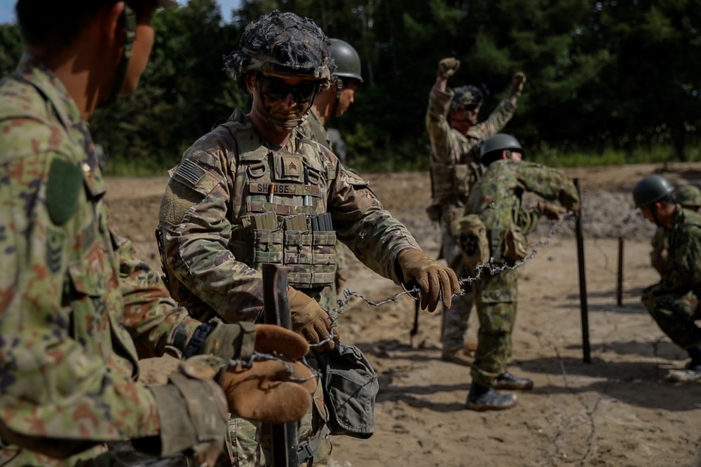 5-20 IR and JGSDF practice defense tactics at Orient Shield 23