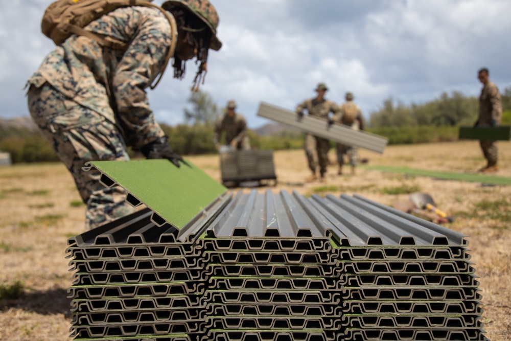 U.S. Marines Prepare Landing Zone