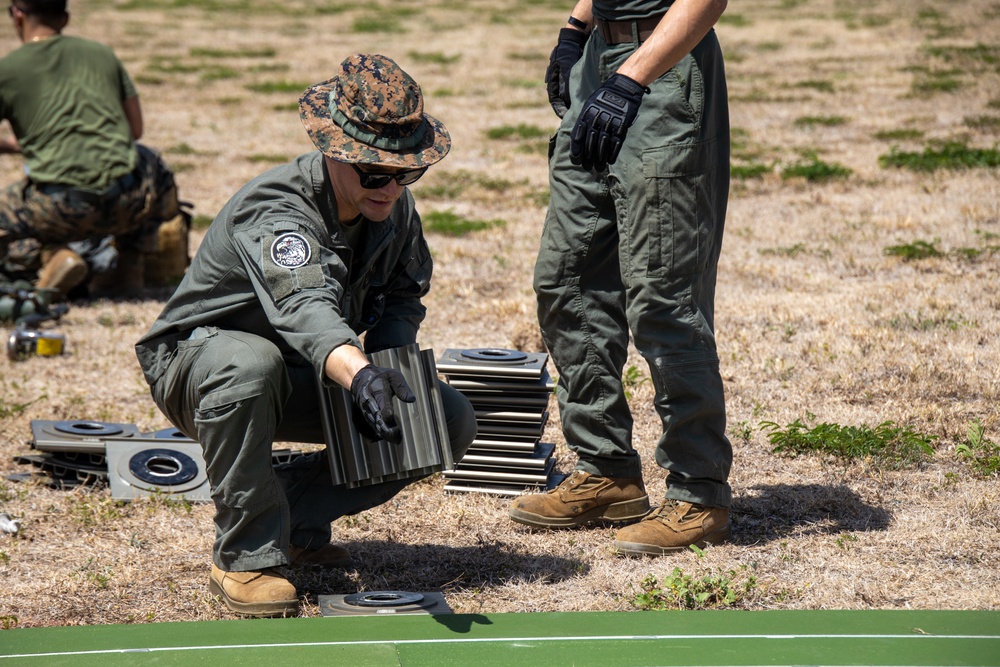 U.S. Marines Prepare Landing Zone