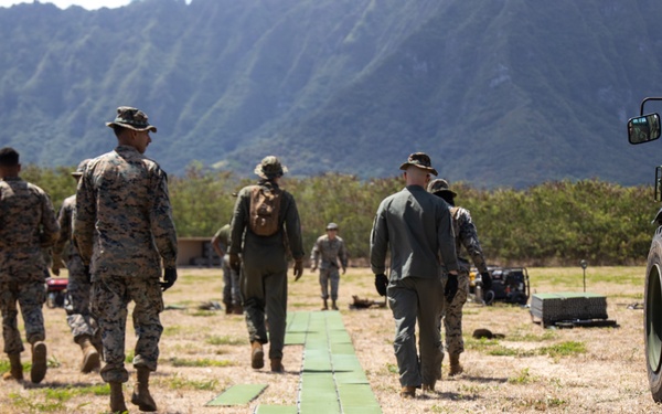 U.S. Marines Prepare Landing Zone