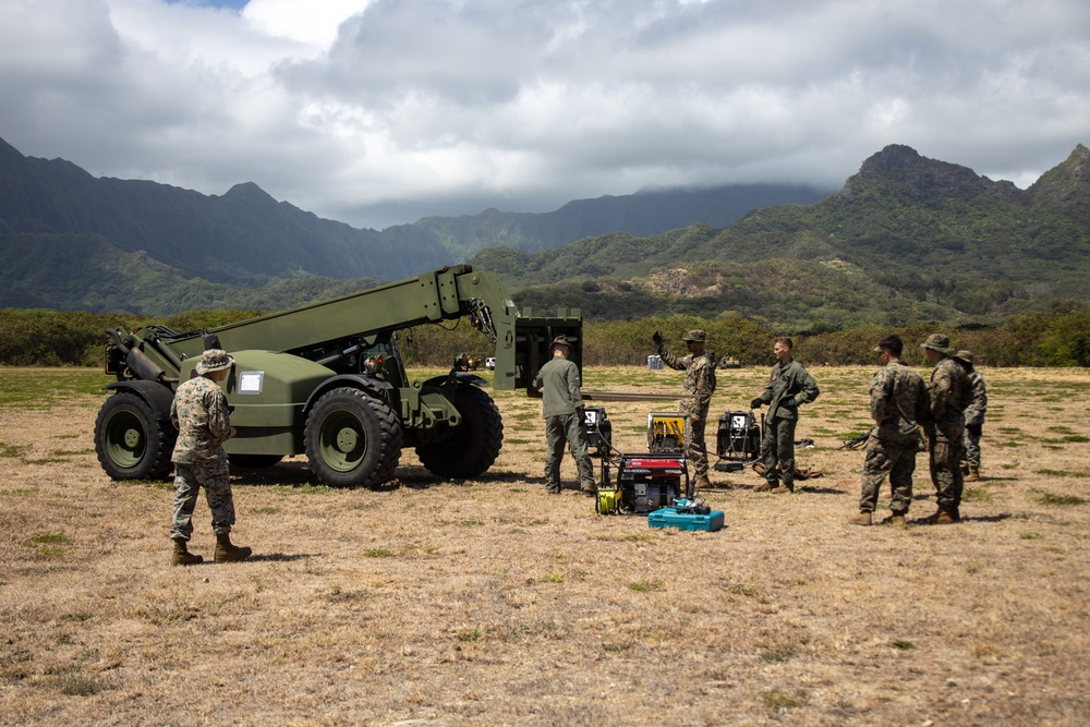 U.S. Marines Prepare Landing Zone