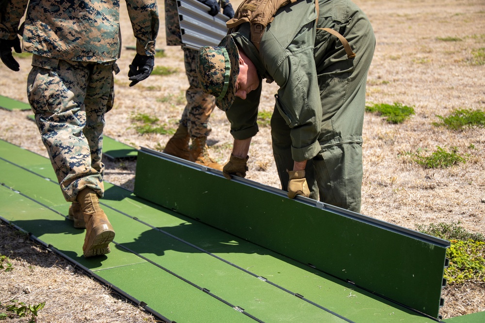 U.S. Marines Prepare Landing Zone