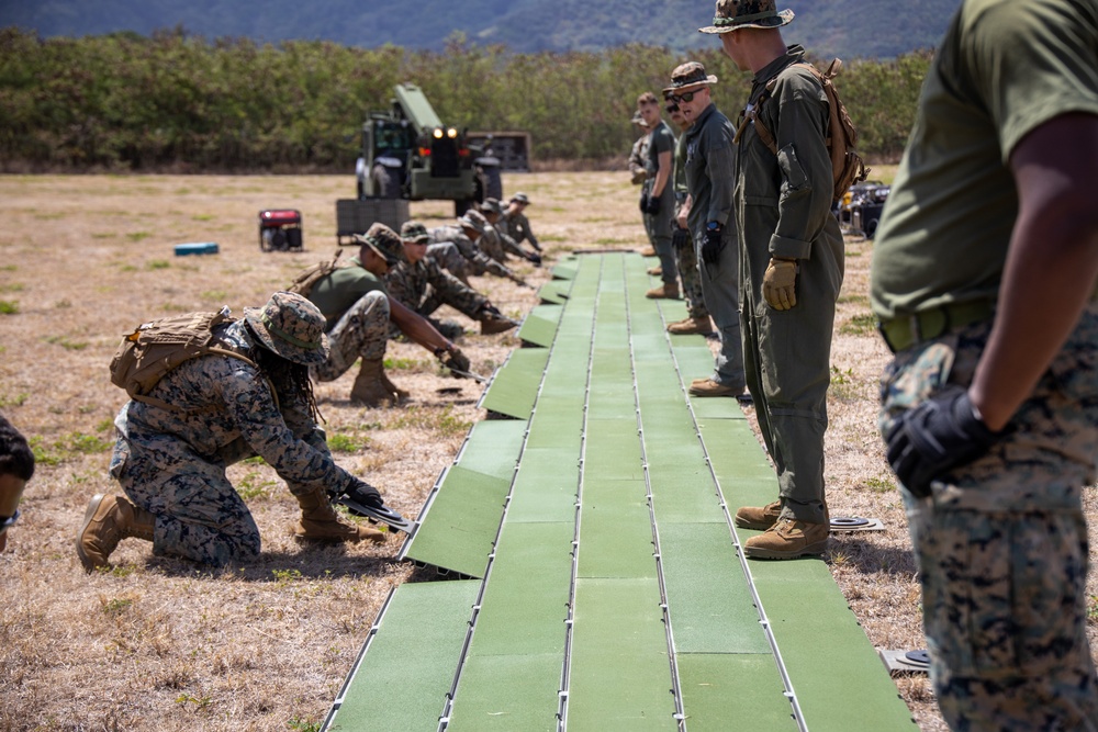 U.S. Marines Prepare Landing Zone