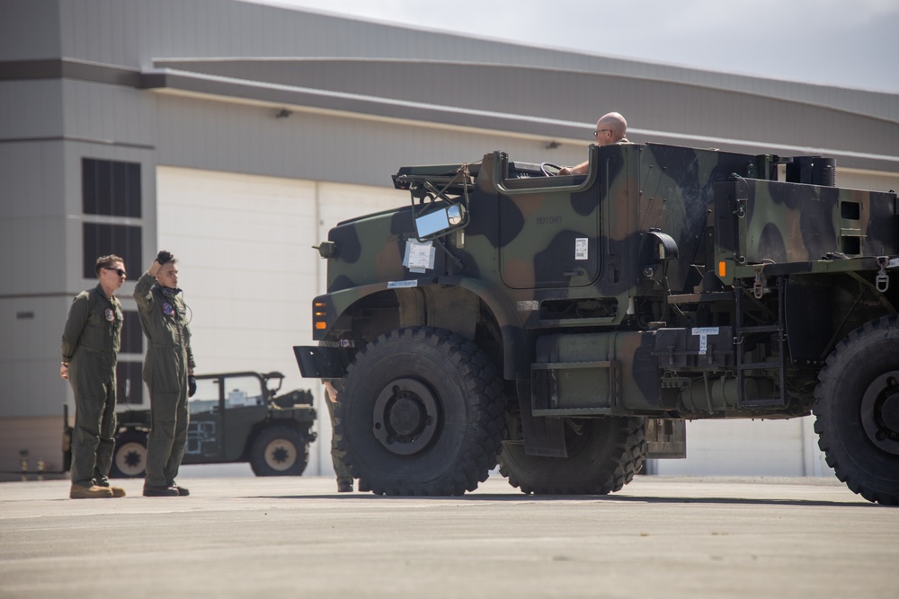 VMGR-153 and 3d MLR Load Equipment onto KC-130