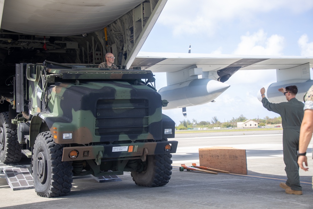 VMGR-153 and 3d MLR Load Equipment onto KC-130