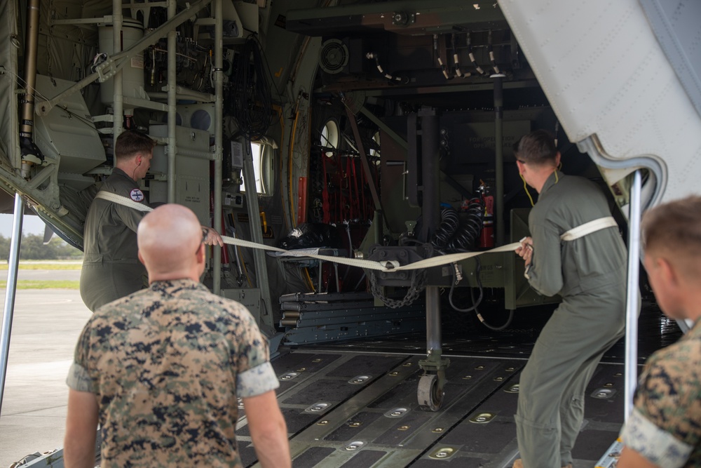 VMGR-153 and 3d MLR Load Equipment onto KC-130