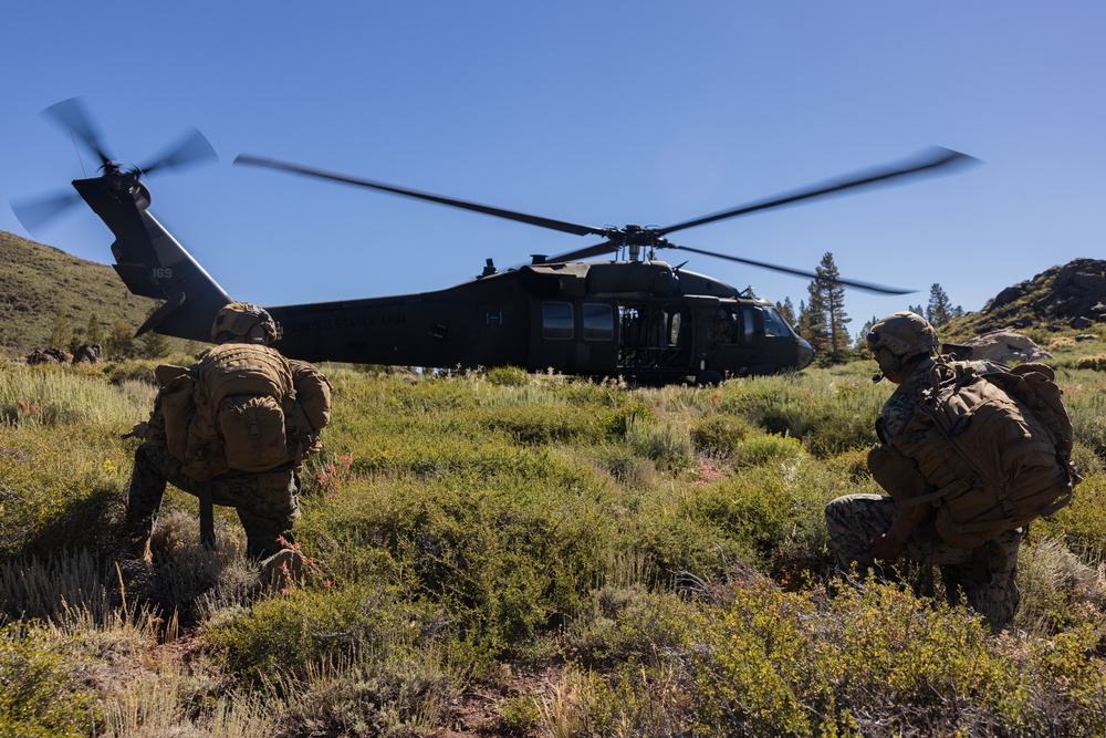 Marines conduct aerial insertion during MTX