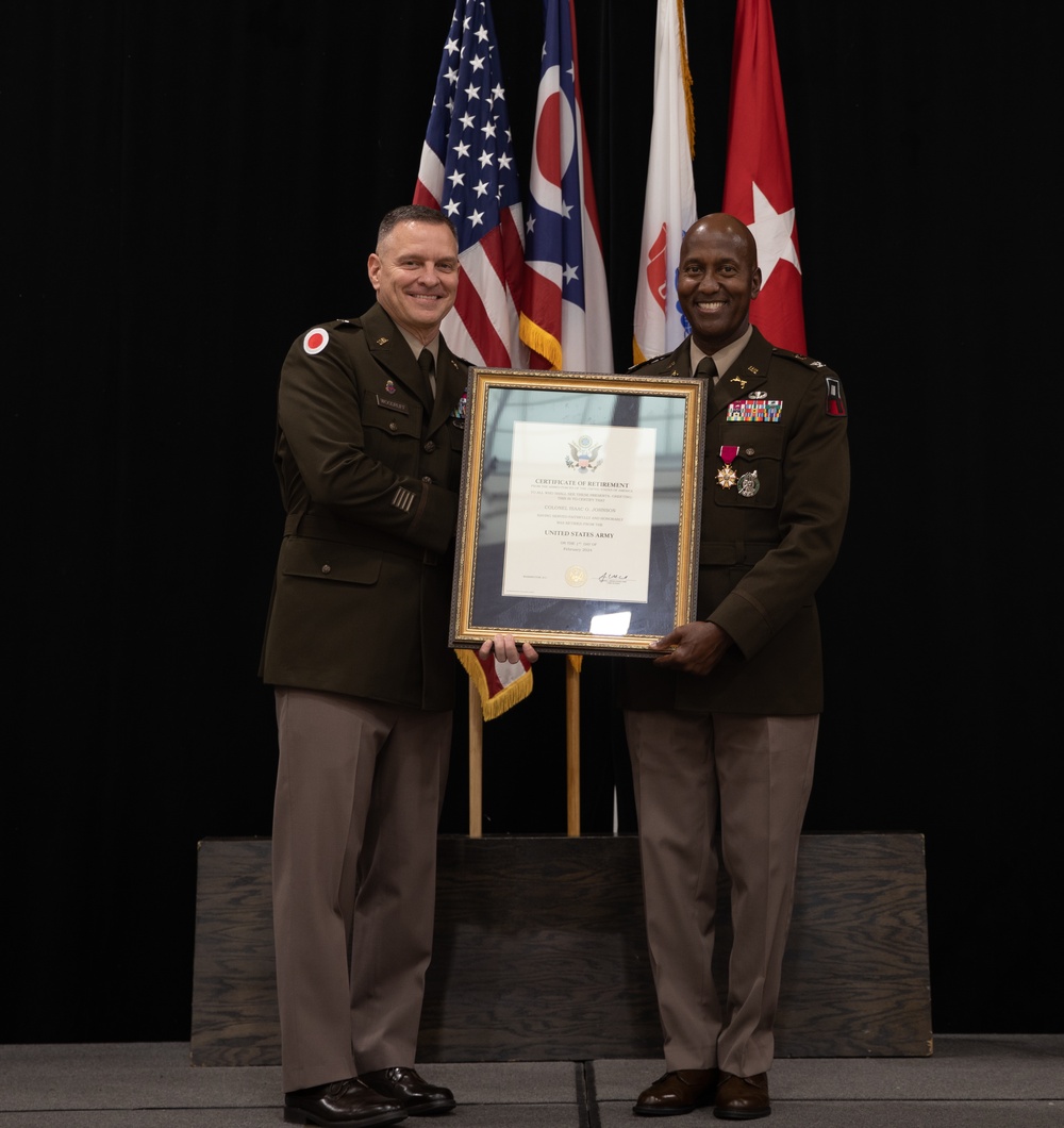 Col. Isaac Johnson retires after 30 years of military service