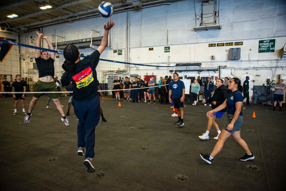 Sailors Participate In Volleyball Tournament