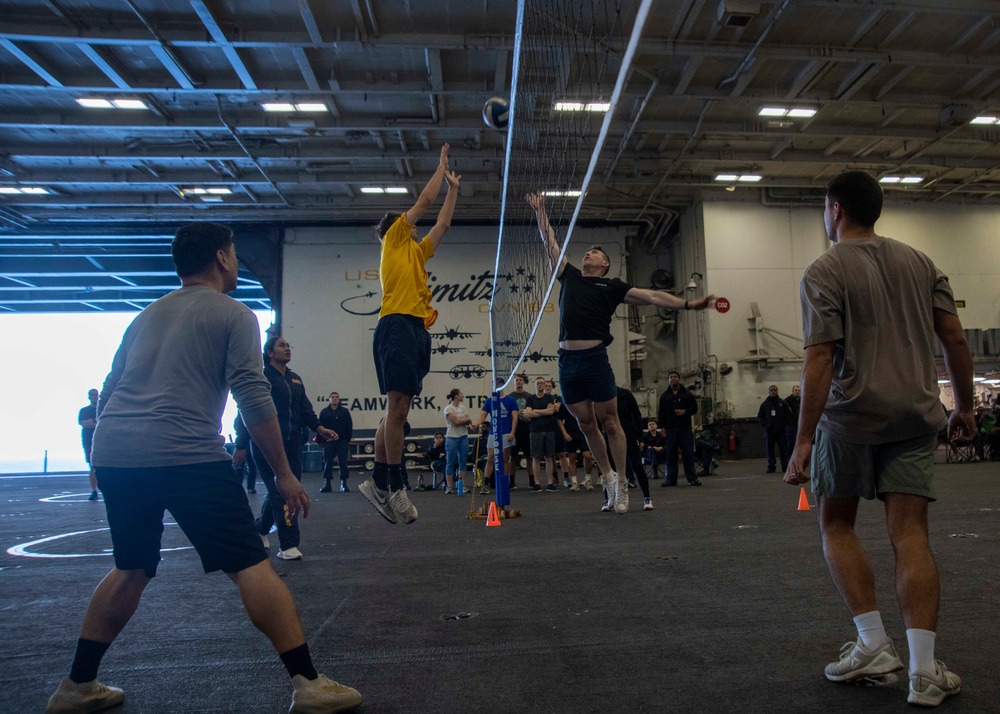 Sailors Participate In Volleyball Tournament