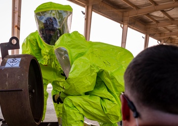 386th AEW Fire Dept. Conducts HazMat Training