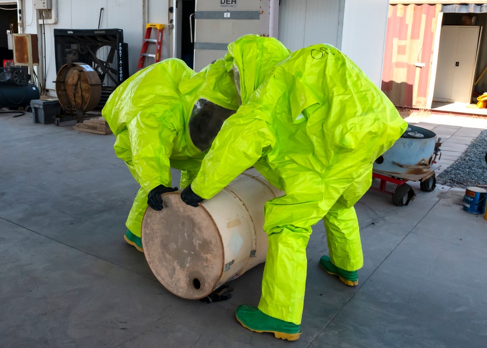 386th AEW Fire Dept. Conducts HazMat Training