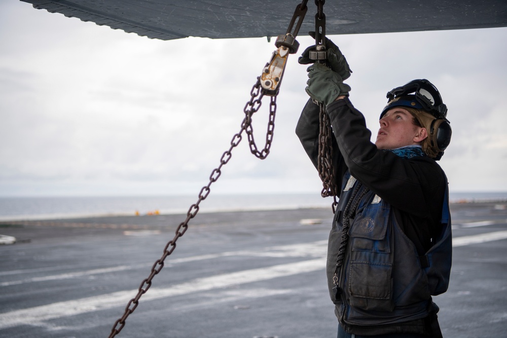 Sailor Secures A Chain