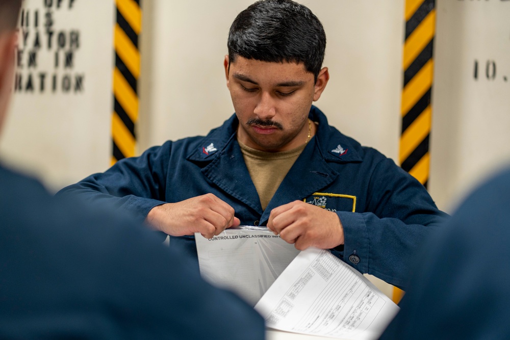 Sailors Take Advancement Exam