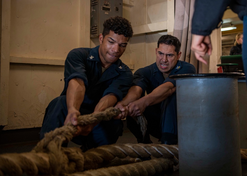 Sailors Heave In Line