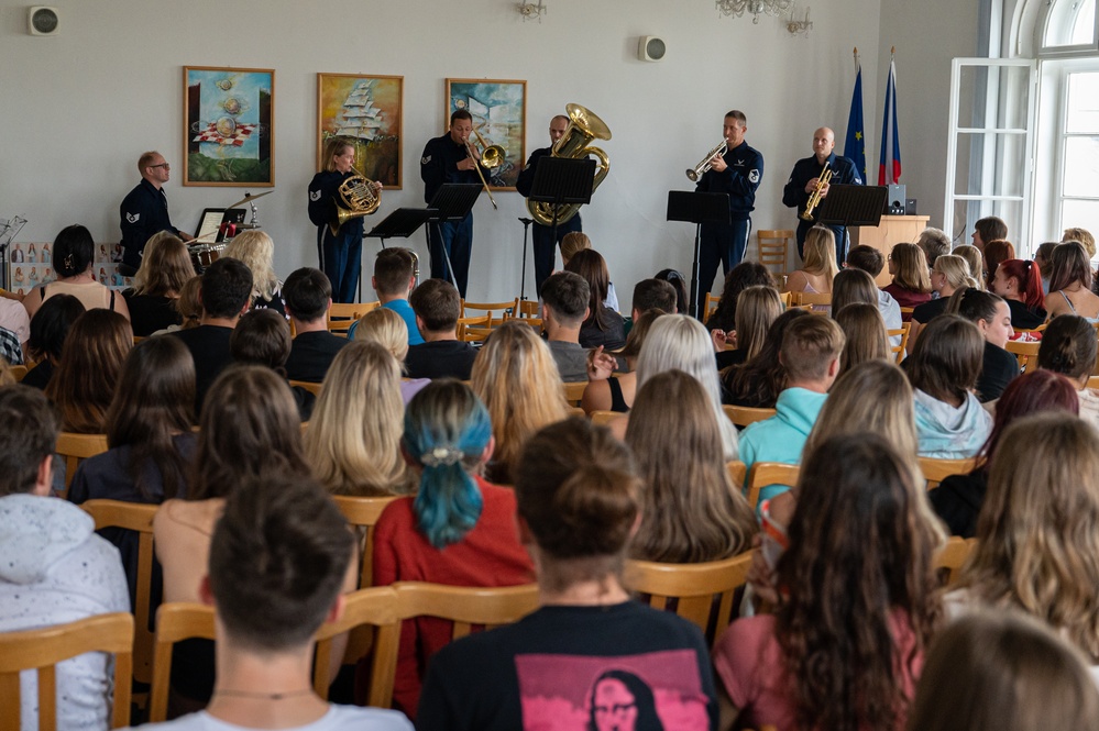 USAFE Band performs for local students in Opava