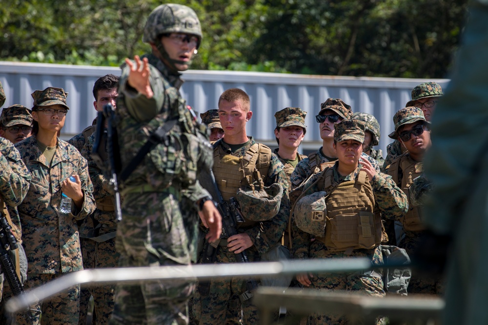 ROK, U.S. CBRN Marines Learn Deconditioning Tactics for Heavy Equipment