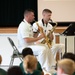 U.S. Navy Band Saxophone Quartet performs a Music in the Schools concert