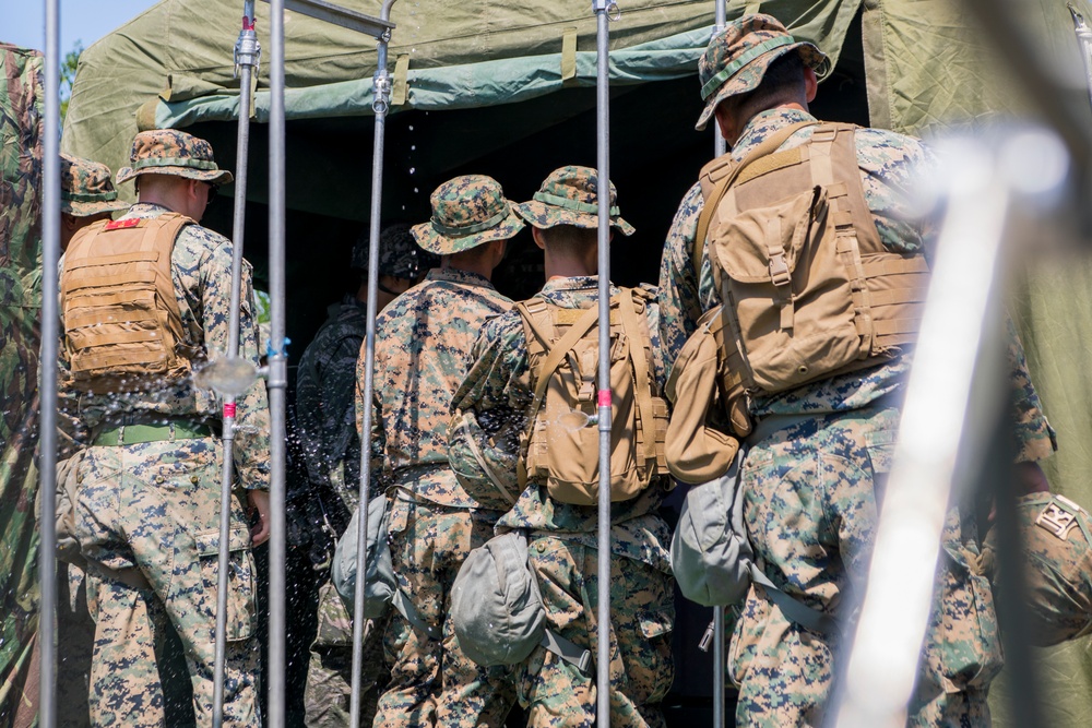 U.S. Marines and ROK Marines Exchange CBRN Response Tactics