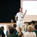 U.S. Navy Band Saxophone Quartet performs a Music in the Schools concert