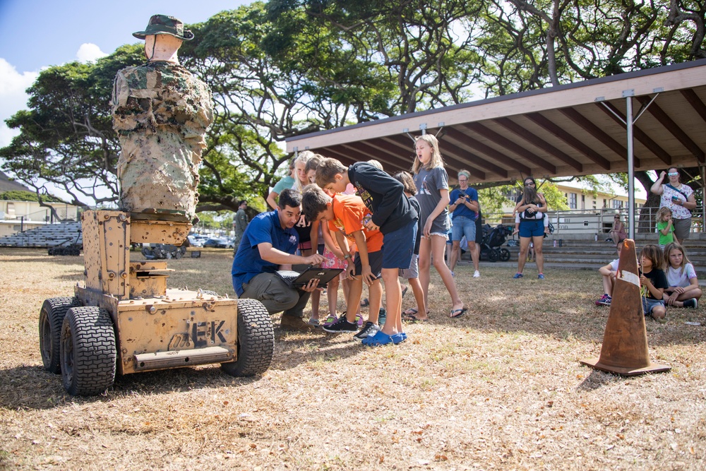 Armed with Knowledge: Military Homeschoolers of Hawaii receive military technology demonstration.