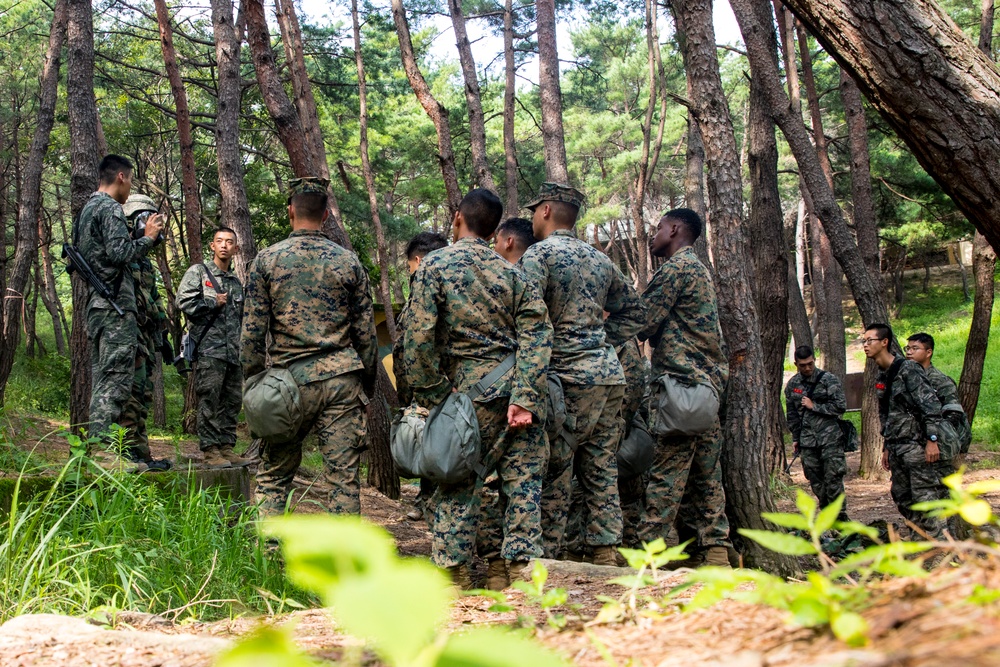 U.S. Marines and ROK Marines Participate in Gas Chamber