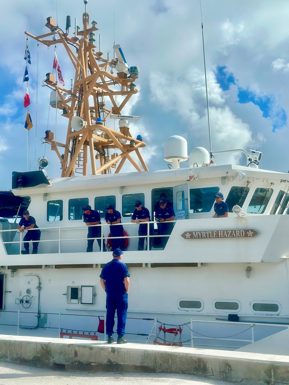 USCGC Myrtle Hazard returns to Guam following a 46-day expeditionary patrol