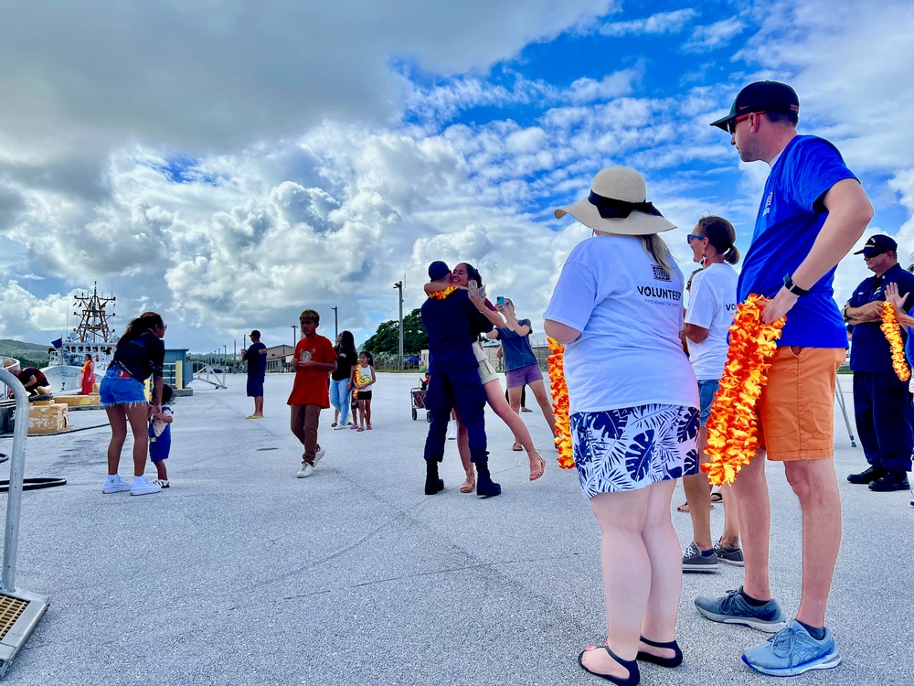 USCGC Myrtle Hazard returns to Guam following a 46-day expeditionary patrol