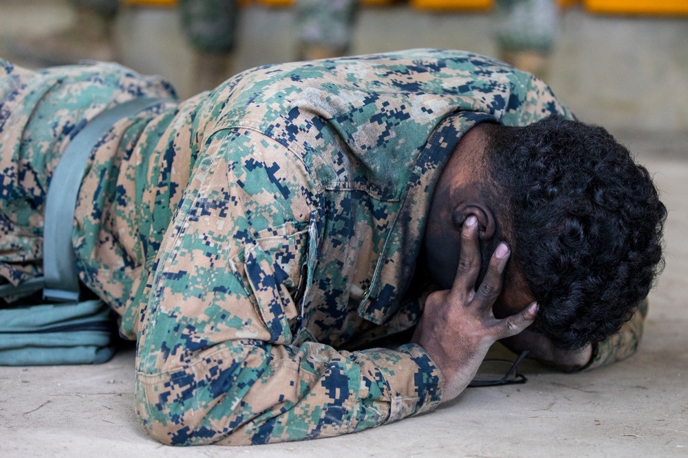 U.S. Marines and ROK Marines Participate in Gas Chamber