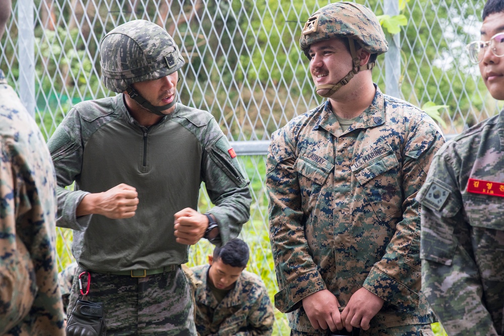 U.S. Marines Conduct Team Leadership Training with ROK Marines