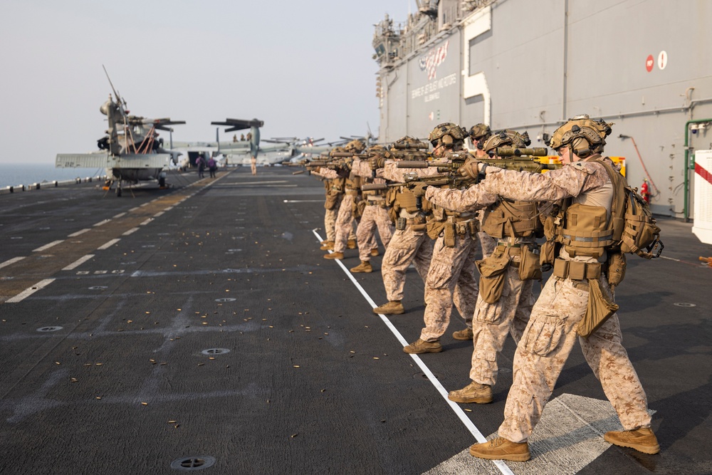 The 26th MEU(SOC)’s Alpha Company Takes the Range in the Arabian Gulf