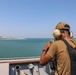 USS Carter Hall Departs Bahrain