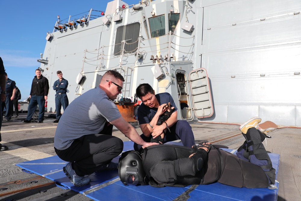 USS Paul Ignatius Holds OC Spray Evolution