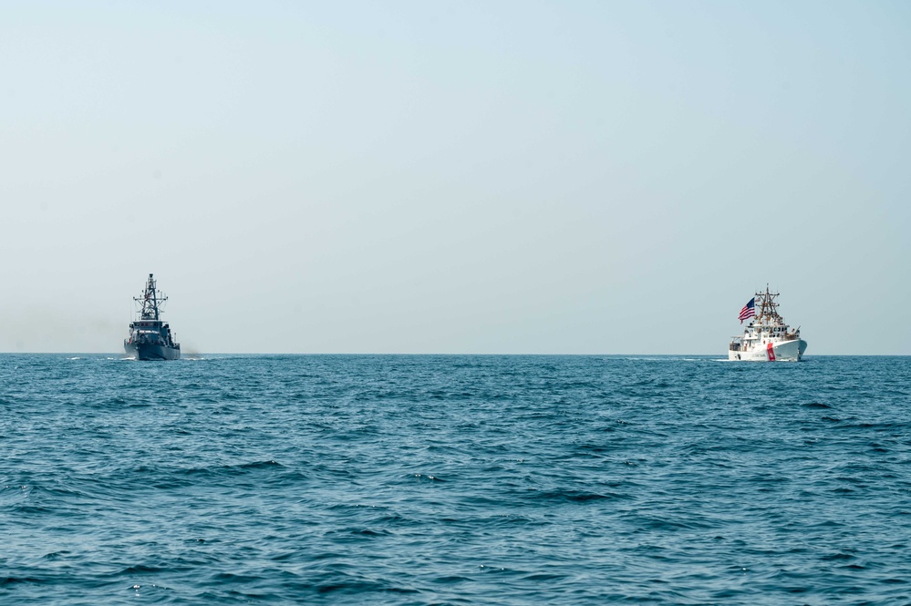 U.S. Coast Guard and Royal Bahrain Naval Force Conduct a Joint Search and Rescue Exercise (SAREX) in the Arabian Gulf