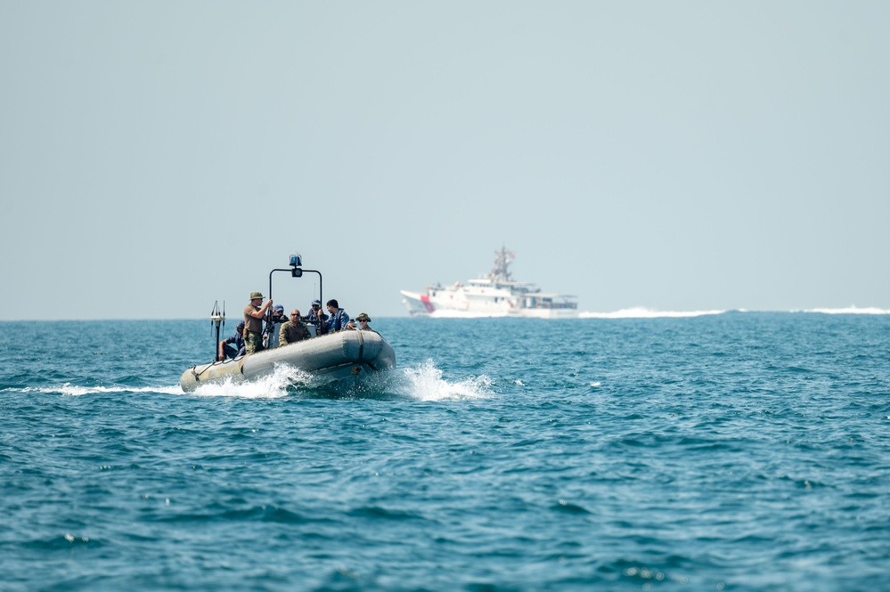 U.S. Coast Guard and Royal Bahrain Naval Force Conduct a Joint Search and Rescue Exercise (SAREX) in the Arabian Gulf