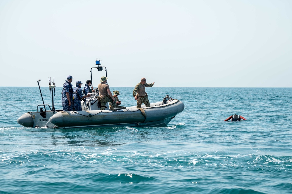 U.S. Coast Guard and Royal Bahrain Naval Force Conduct a Joint Search and Rescue Exercise (SAREX) in the Arabian Gulf