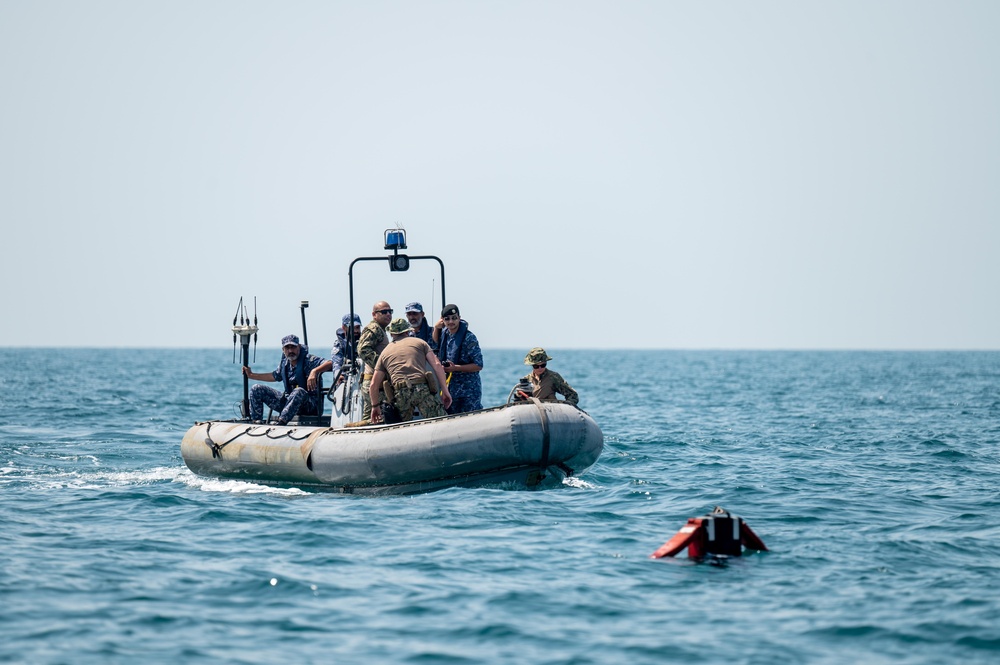 U.S. Coast Guard and Royal Bahrain Naval Force Conduct a Joint Search and Rescue Exercise (SAREX) in the Arabian Gulf