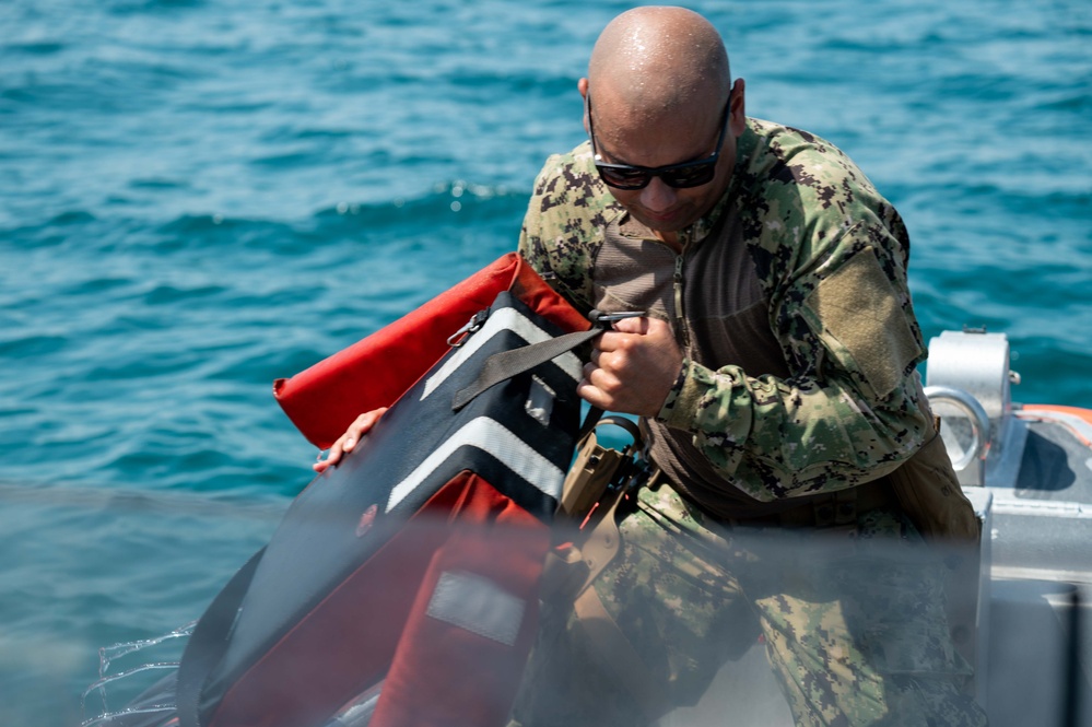 U.S. Coast Guard and Royal Bahrain Naval Force Conduct a Joint Search and Rescue Exercise (SAREX) in the Arabian Gulf