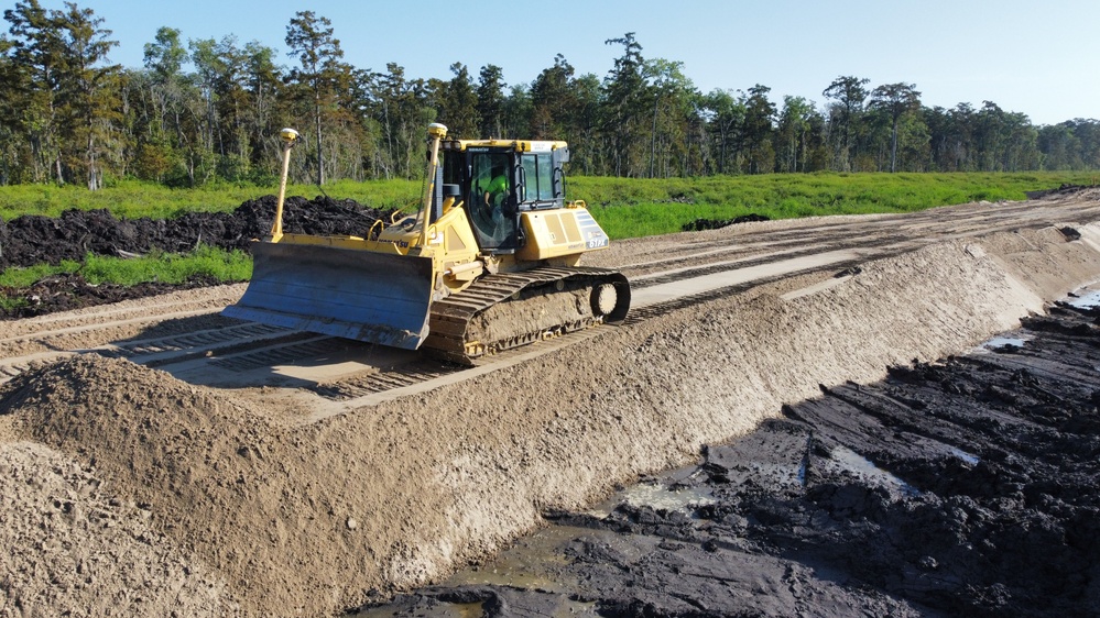 Clay placement at WSLP 110