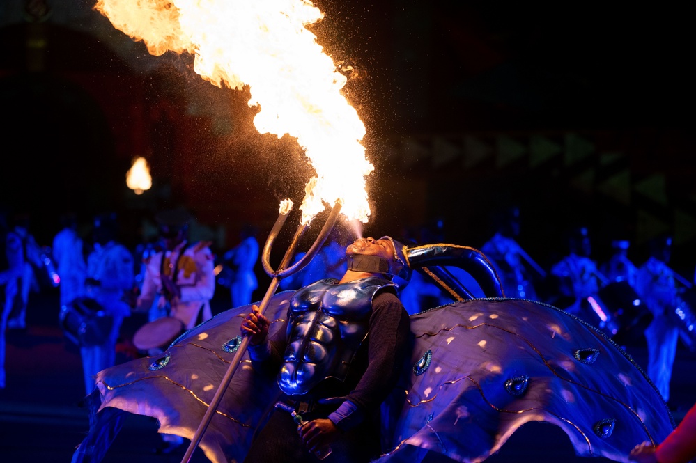 The U.S. Air Force Band performs at Royal Edinburgh Military Tattoo