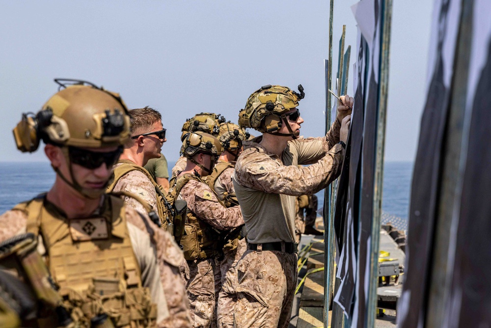 U.S. Marines with the 26th MEU(SOC) Execute Live-Fire Training Aboard USS Carter Hall