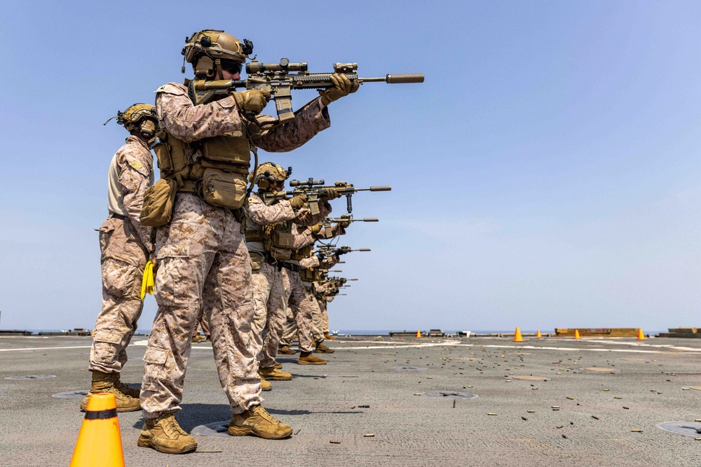 U.S. Marines with the 26th MEU(SOC) Execute Live-Fire Training Aboard USS Carter Hall