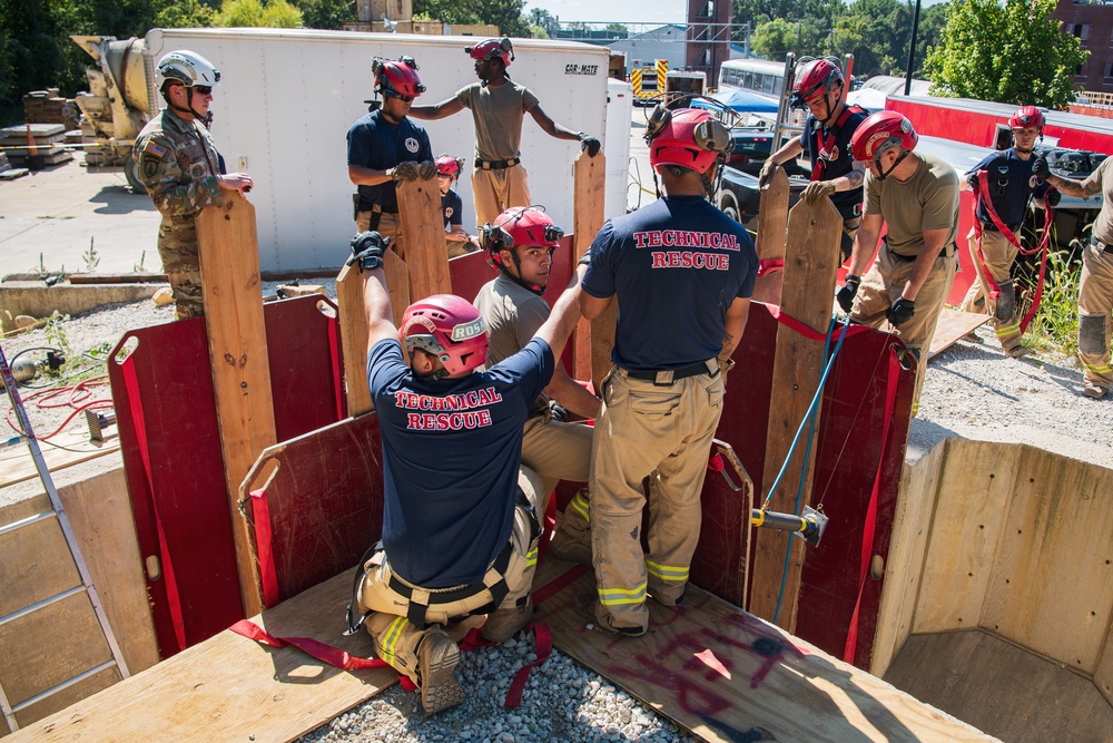 911th Technical Rescue Engineer Company Trains during Exercise Capital Shield 2023