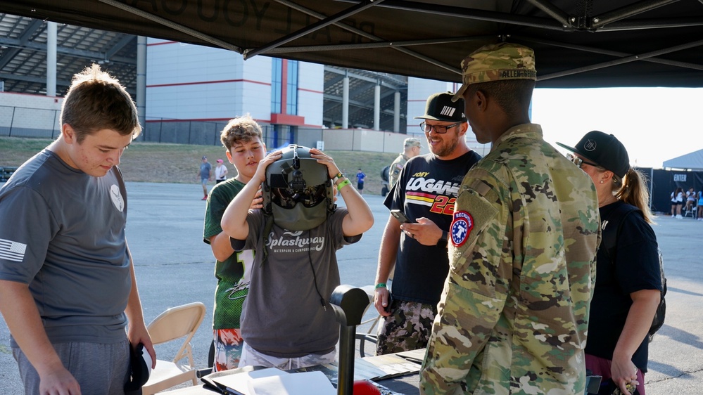 Soldiers Interact with Civilians during Troops to the Track Event