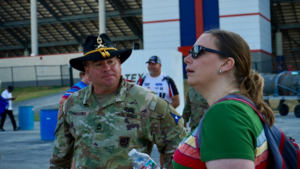 Soldiers Interact with Civilians during Troops to the Track Event