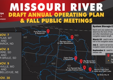 Now Available: Draft Missouri River Operating Plan; Possible Fort Peck test flow; Fall public meeting schedule